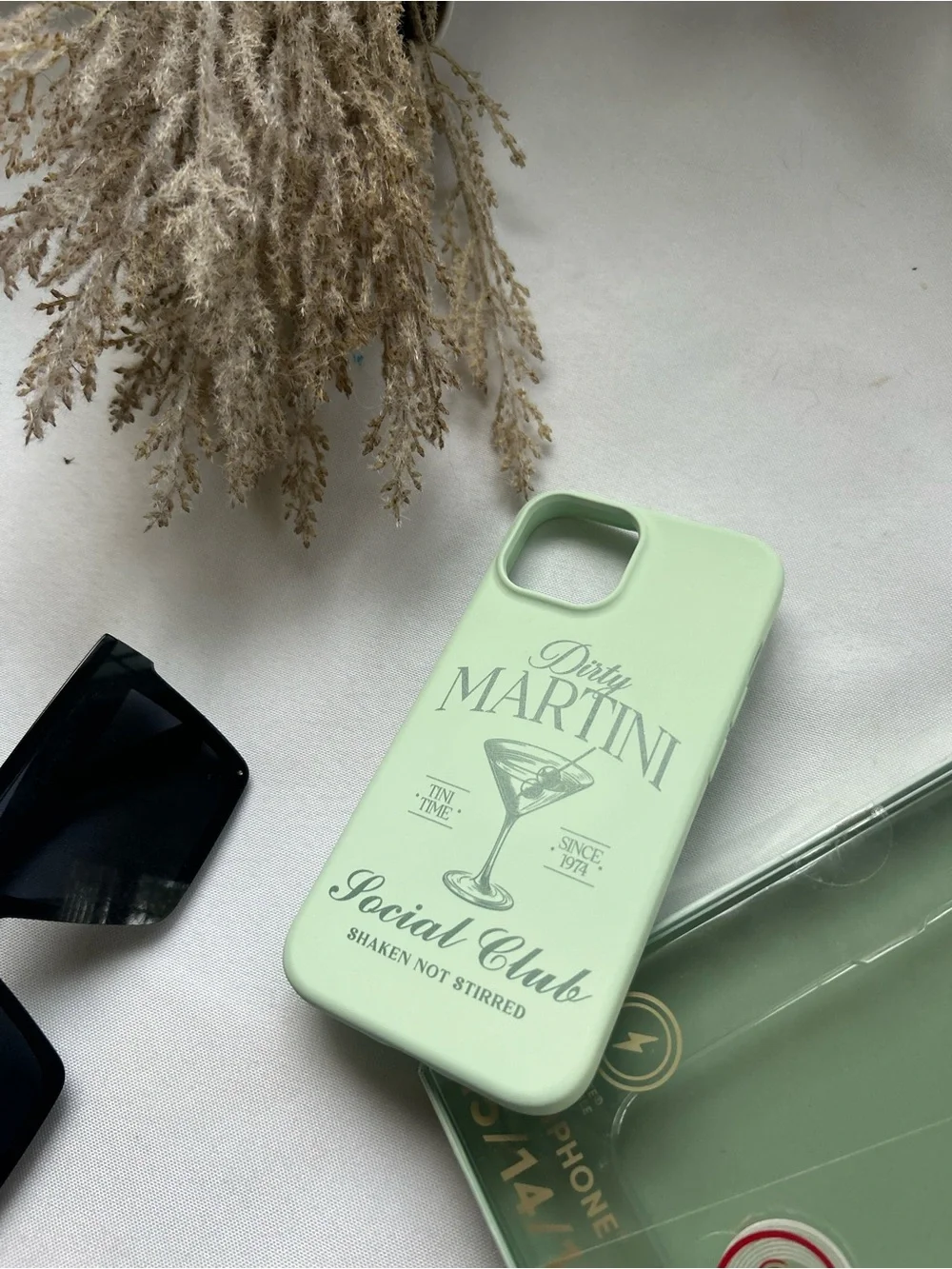 Dirty Martini Social Club iPhone Case - Mint Green new